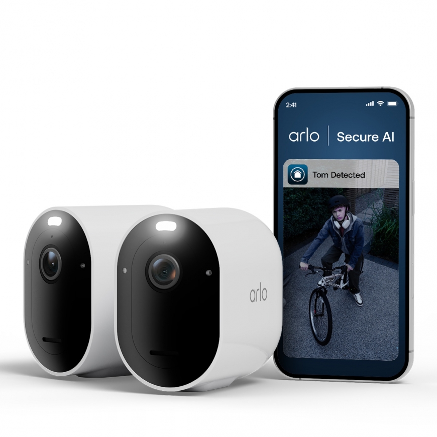 Arlo Pro VMC4270P IP Kamera 2er Set IP-turvakamera Ulkona 2560 x 1440 pikseliä Katto/seinä – 2