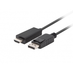 Lanberg CA-DPHD-11CC-0018-BK kabeļu spraudņu pāreja DisplayPort HDMI Melns