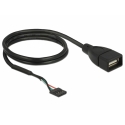 DeLOCK 85671 USB cable 0.6 m Black DeLOCK 85671 USB cable 0.6 m Black