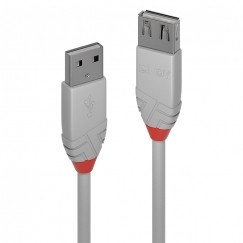 Lindy 36713 USB кабель USB 2.0 2 m USB A Серый