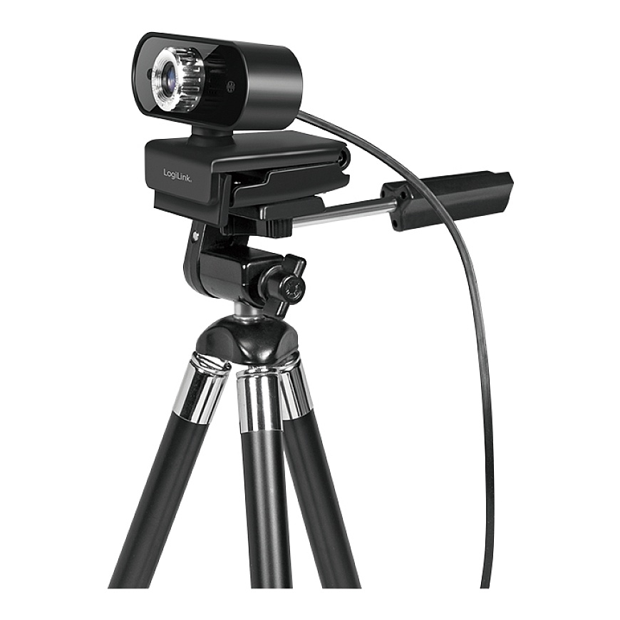 LogiLink UA0371 veebikaamera 3 MP 1920 x 1080 pikslit USB 2.0 Must, Hõbe – 4