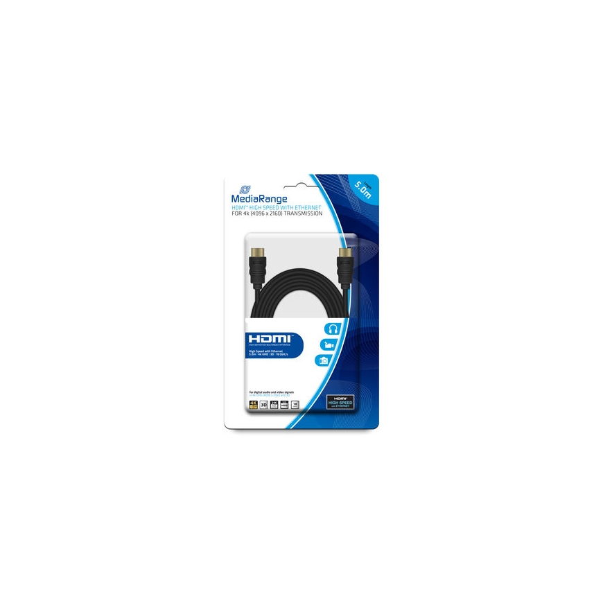 MediaRange MRCS158 HDMI kabelis 5 m HDMI Type A (Standard) Melns