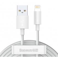 Baseus TZCALZJ-02 matkapuhelimen kaapeli Valkoinen 1,5 m USB A Lightning