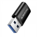 "Borofone" adapteris BV26B | USB į C tipo adapterį | juodas "Borofone" adapteris BV26B | USB į C tipo adapterį | juodas