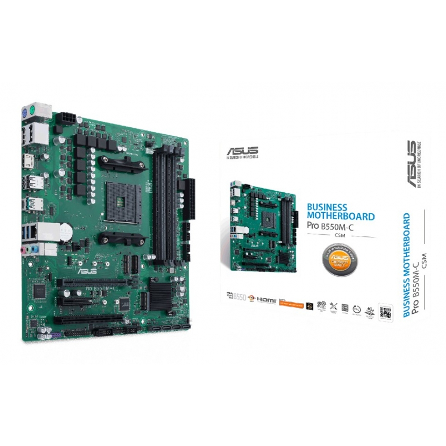 ASUS PRO B550M-C/CSM AMD B550 AM4 lizdas „micro ATX“
