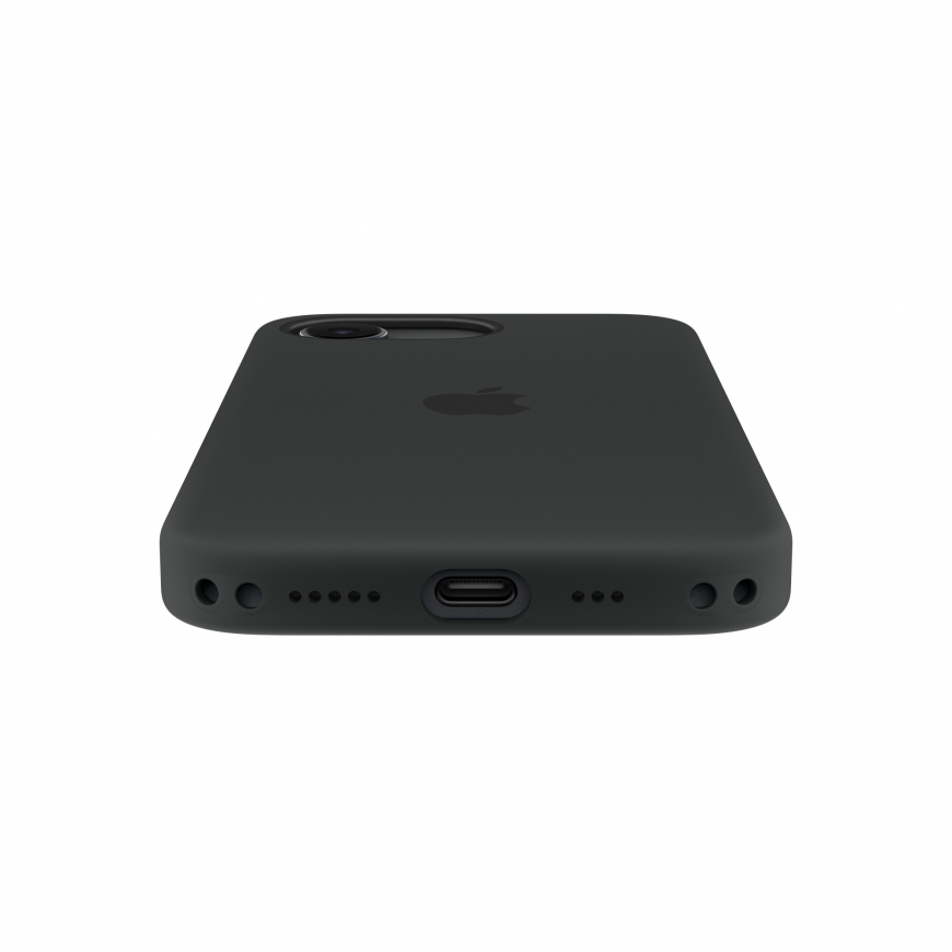 Apple iPhone 17e:n MagSafe-silikonikuori - vaalea sammal – 5