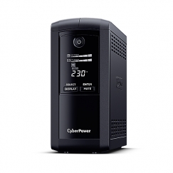 CyberPower VP1000ELCD UPS-virtalähde Linjainteraktiivinen 1 kVA 550 W 4 AC-pistorasia(a)