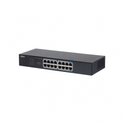 Dahua Technology S3016-16GT võrgulüliti Mittejuhitav L2 Gigabit Ethernet (10/100/1000) Lauaarvuti/seinale paigaldamine Must