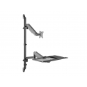 Equip 17"-32" Single Monitor Wall-Mounted Workstation Equip 17"-32" Single Monitor Wall-Mounted Workstation