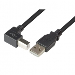 Techly ICOC U-AB-30-ANG USB кабель USB 2.0 3 m USB A USB B Черный