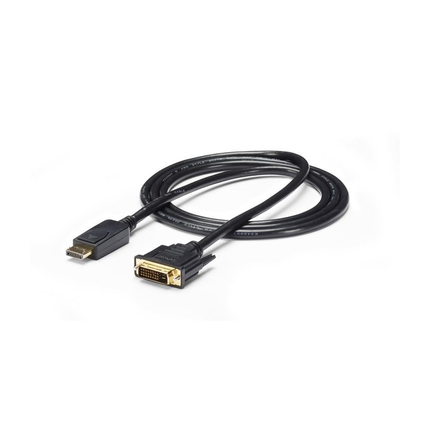StarTech.com DP2DVI2MM6 видео кабель адаптер 1,8 m DisplayPort DVI-D Черный