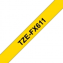 Brother TZE-FX611 label-making tape Black on yellow Brother TZE-FX611 label-making tape Black on yellow