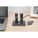 Digitus M.2 NVMe + M.2 SATA SSD docking station with SD Express card reader, USB-C™