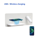 Immax LED Be PREPARE 4in1, prožektors ar QI uzlādi, USB balts pa kreisi