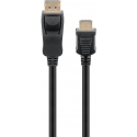 Goobay 64836 видео кабель адаптер 2 m DisplayPort HDMI Тип A (Стандарт) Черный