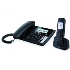 Telekom Sinus PA 207 Plus 1 Analoginen/DECT-puhelin Soittajan tunnistus Musta