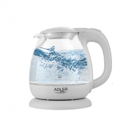 Adler AD 1283G elektrinis virdulys 1 L 900 W Pilka