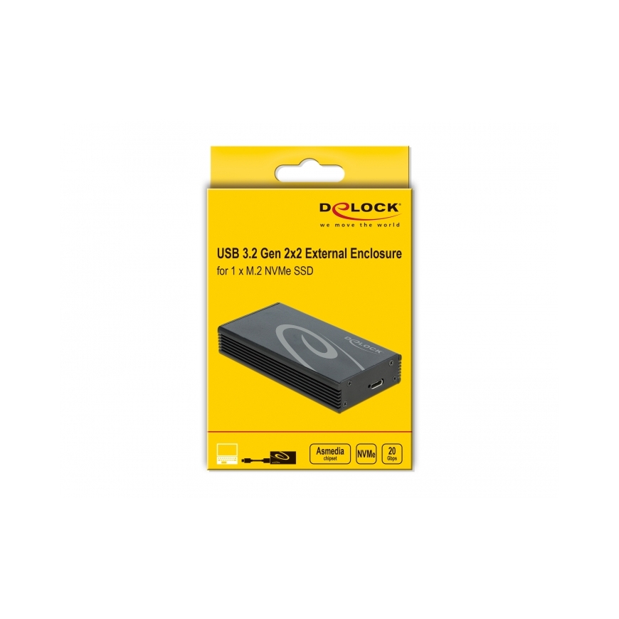 DeLOCK 42000 корпус для накопителя Черный M.2 – 3