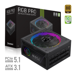 Gamemax PSU | RGB PRO 750G | 750 W | Zelta | Pilnīgs