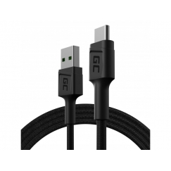 Green Cell KABGC22 USB кабель USB 2.0 1,2 m USB A USB C Черный