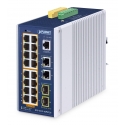 PLANET IP30 Industrial L2/L4 16-Port Vadīts L2/L4 Gigabit Ethernet (10/100/1000) Power over Ethernet PLANET IP30 Industrial L2/L4 16-Port Vadīts L2/L4 Gigabit Ethernet (10/100/1000) Power over Ethernet