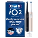 Oral-B iO2 elektrinė dantų šepetėlis, juodas ir rožinis + kelioninė dėžutė Oral-B iO2 elektrinė dantų šepetėlis, juodas ir rožinis + kelioninė dėžutė