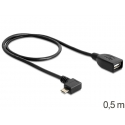 DeLOCK USB micro-B - USB 2.0-A, 0.5m USB cable Micro-USB B USB A Black DeLOCK USB micro-B - USB 2.0-A, 0.5m USB cable Micro-USB B USB A Black
