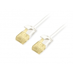 Equip Cat.6A U/UTP Slim Patch Cable, 0.15m, White