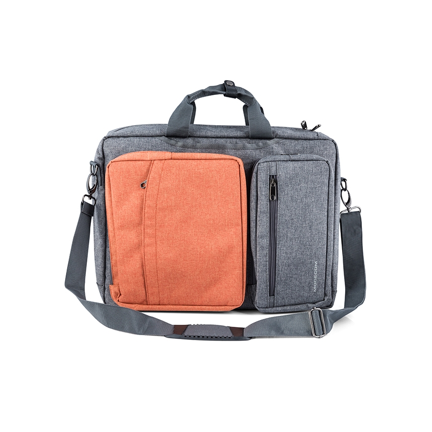 Modecom RENO 39,6 cm (15.6") Lähettilaukku Harmaa, Oranssi