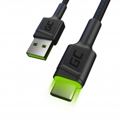 Green Cell KABGC06 USB-kaabel 1,2 m USB A USB C Must