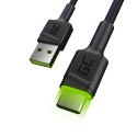 Green Cell KABGC06 USB кабель 1,2 m USB A USB C Черный