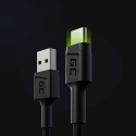 Green Cell KABGC06 USB кабель 1,2 m USB A USB C Черный