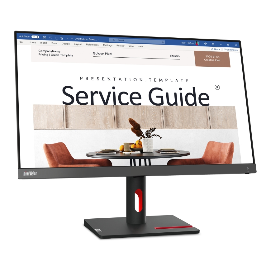 Lenovo ThinkVision S24i-30 kompiuterio monitorius 60,5 cm (23.8") 1920 x 1080 pikseliai „Full HD“ LE – 3