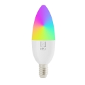 Immax NEO LITE Smart LED spuldze E14 6W RGB + CCT krāsa un balta, regulējama, WiFi, C37, Bāka Immax NEO LITE Smart LED spuldze E14 6W RGB + CCT krāsa un balta, regulējama, WiFi, C37, Bāka
