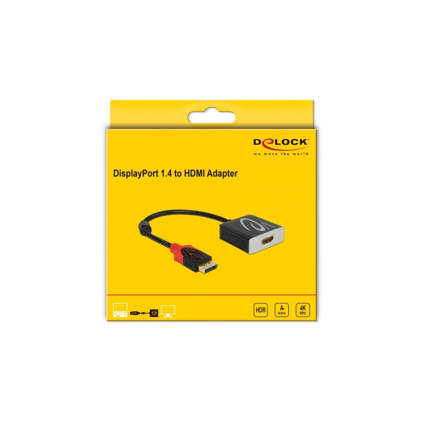 DeLOCK 65207 видео кабель адаптер 0,2 m DisplayPort HDMI – 2