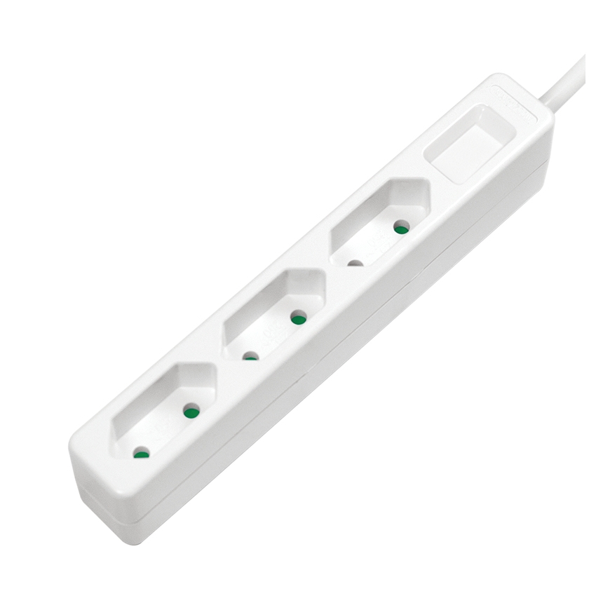 LogiLink LPS229 jatkojohto 1,5 m 3 AC-pistorasia(a) Sisätila Valkoinen
