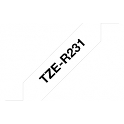 Brother TZE-R231 этикеточная лента Черный на белом
