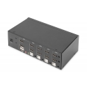 Digitus DS-12883 (KVM) tastatūras/video/peļu pārslēgšanas mehānisms Melns