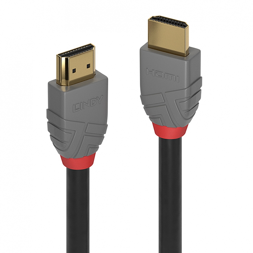 Lindy 36962 HDMI-kaapeli 1 m HDMI-tyyppi A (vakio) Musta, Harmaa