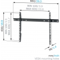 Vogel's MNT 300. WALL MOUNT FLAT WALL 2,03 m (80") Must Vogel's MNT 300. WALL MOUNT FLAT WALL 2,03 m (80") Must