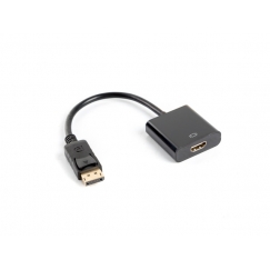 Lanberg AD-0009-BK video kabeļu aksesuārs 0,1 m DisplayPort HDMI Type A (Standard) Melns