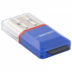 Esperanza EA134B card reader USB 2.0 Blue, Silver, Transparent