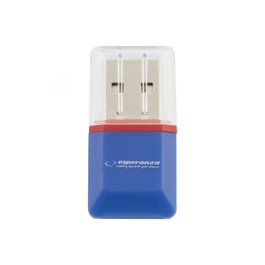 Esperanza EA134B kortinlukija USB 2.0 Sininen, Hopea, Läpinäkyvä – 3