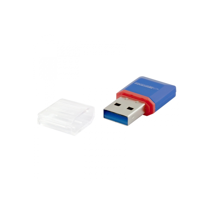 Esperanza EA134B kaardilugeja USB 2.0 Sinine, Hõbe, Läbipaistev – 4