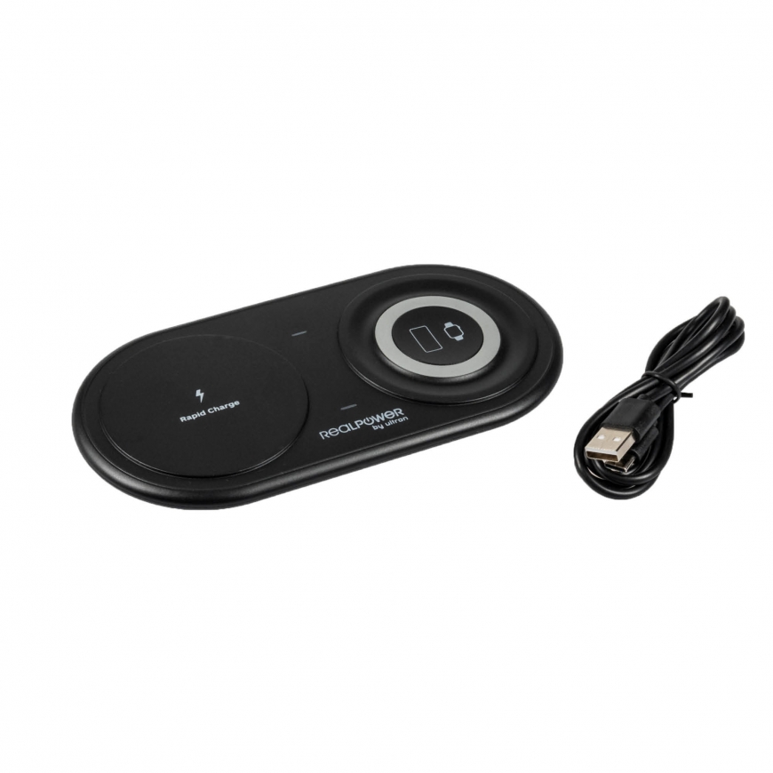 RealPower ChargeAIR Duo Išmanusis telefonas, Išmanusis laikrodis Juoda USB Vidaus – 3