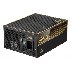MSI MEG Ai1600T PCIE5 maitinimo blokas 1600 W 24-pin ATX ATX Juoda