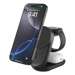 Belkin Qi2 Fitness tracker, Kuulokkeet, Älypuhelin, Älykello Musta USB Langaton lataaminen Pikalataus Sisätila