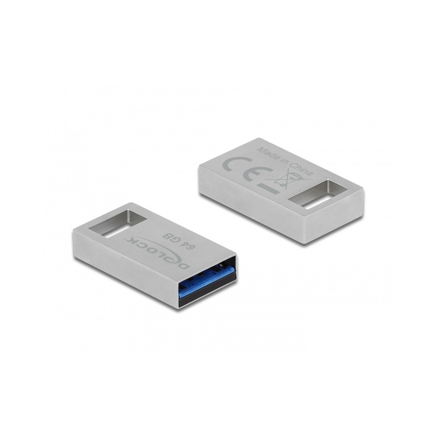DeLOCK 54071 USB atmintukas 64 GB USB A tipo 3.2 Gen 1 (3.1 Gen 1) Sidabras