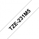 Brother TZE-231M5 etikettien kirjoitusnauha Musta valkoisella Brother TZE-231M5 etikettien kirjoitusnauha Musta valkoisella