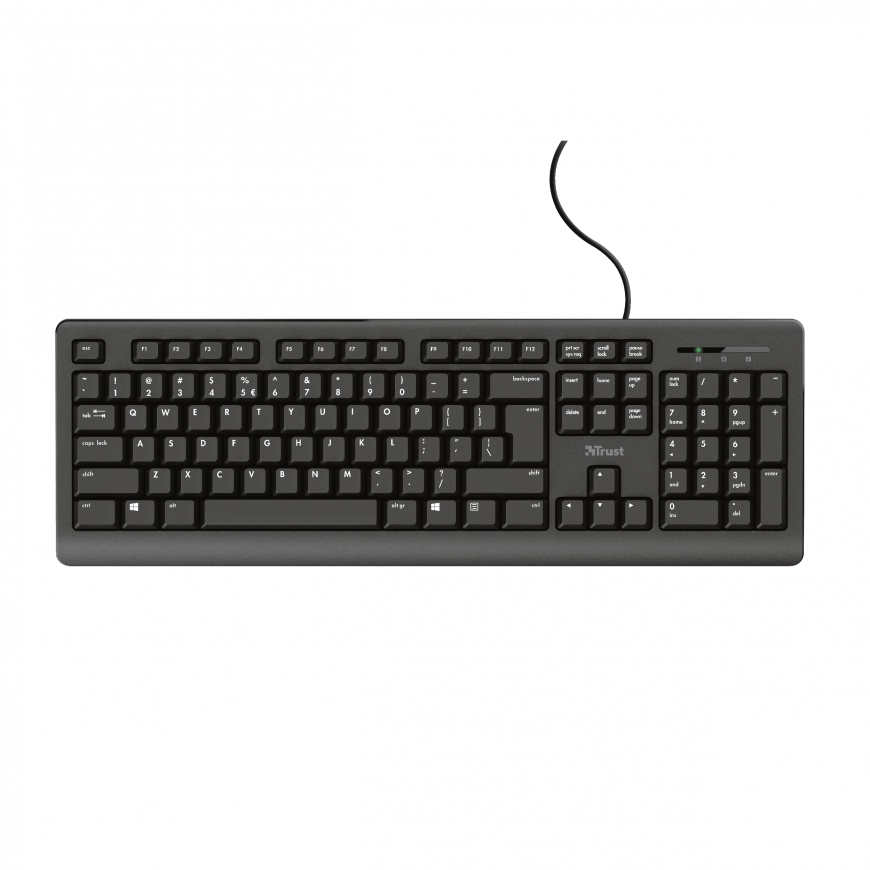Trust TK-150 keyboard Office USB QWERTZ German Black